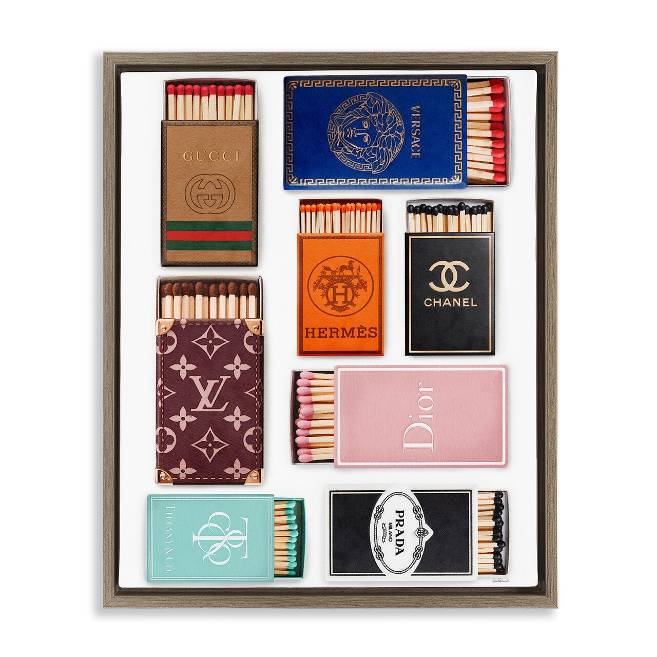 Stupell Industries Trendy & Iconic Matchboxes Floating Frame By Amanda Greenwood